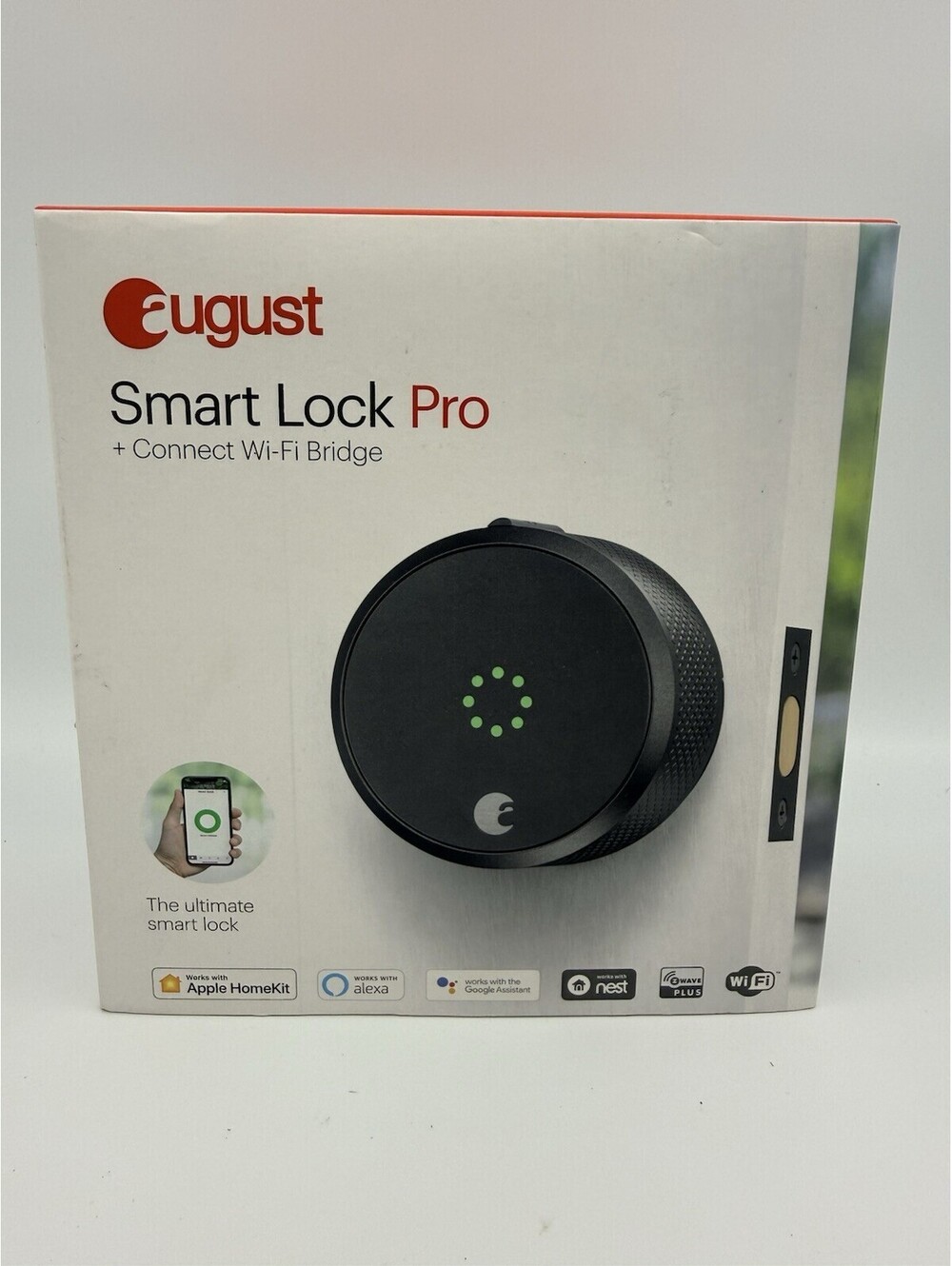 August Smart Lock Pro + Connect Wi-Fi Bridge ASL-03 AC-R1 Dark Gray New